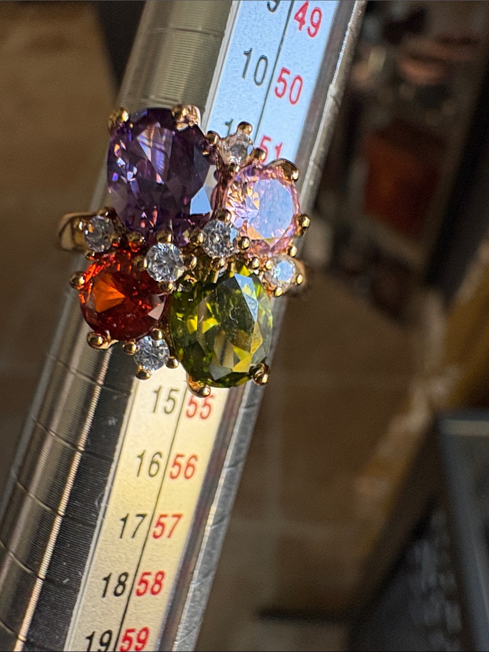 Multi Colored CZ ring Size 6 1/2